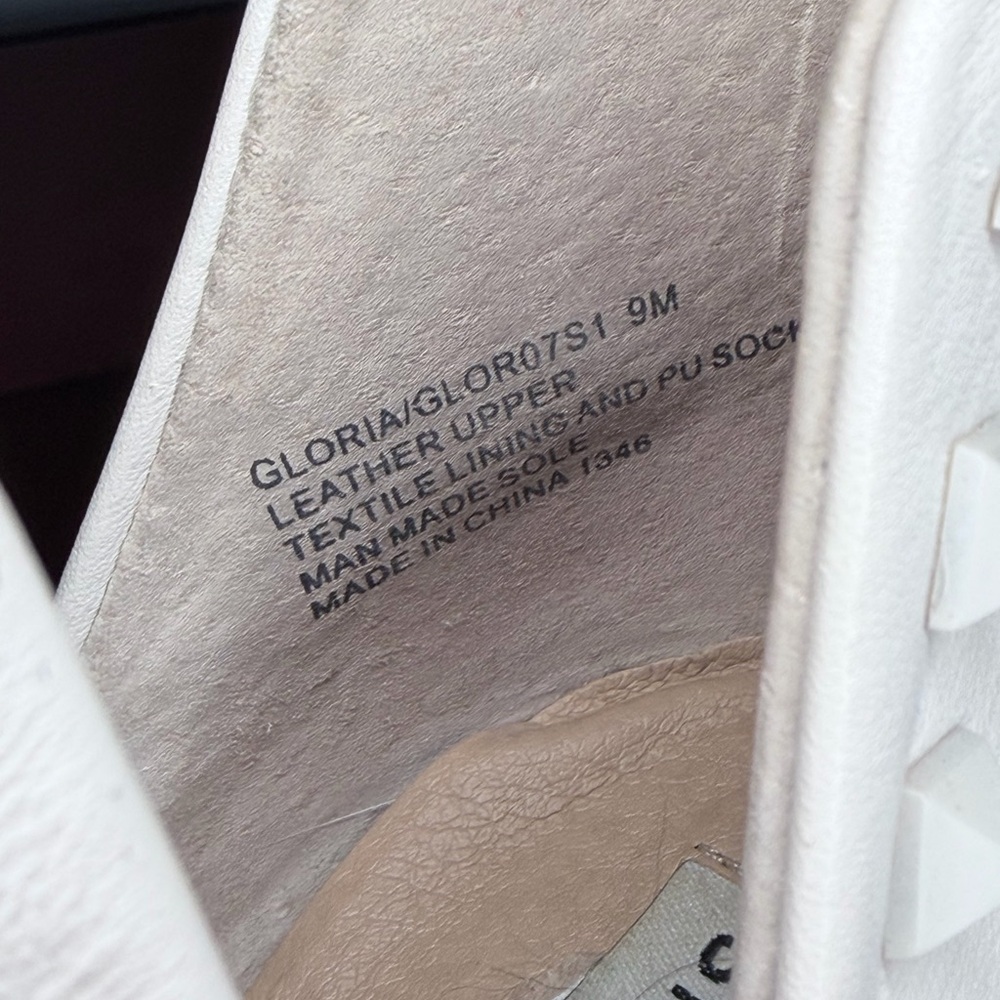 Steve Madden Leather Studded White Ankle Boots - Picture 8 of 8
